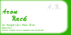 aron mack business card